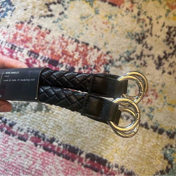 MICHE rope braided Handles Black Leather New - Picture 4 of 5